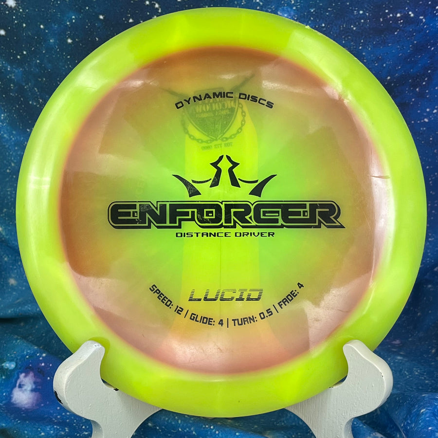 Pre-Owned - Dynamic Discs - Enforcer (Ricky Wysocki 2x Lucid Chameleon, DyeMax Fuzion)