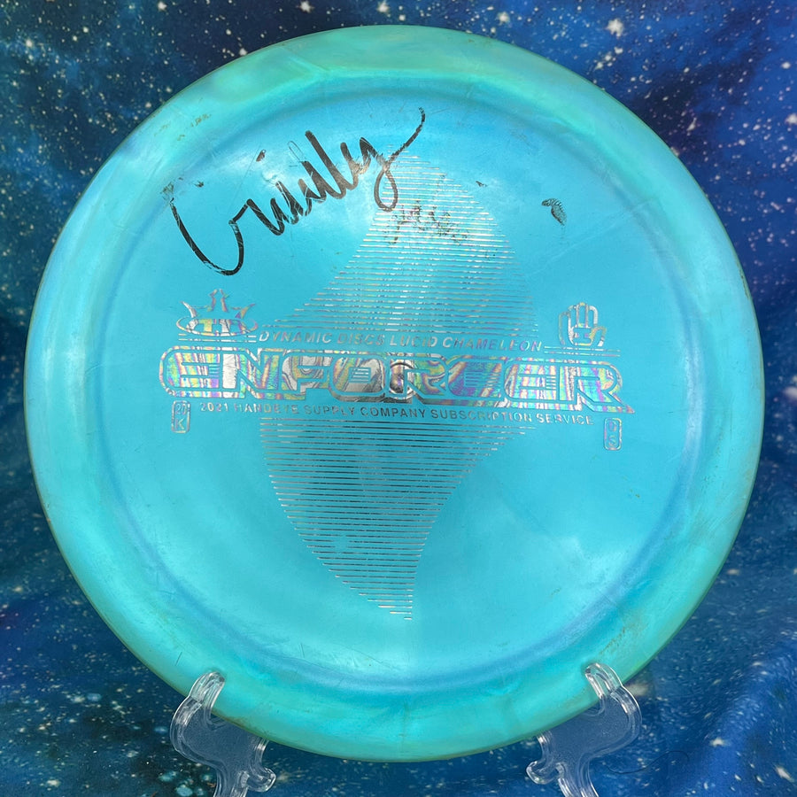 Pre-Owned - Dynamic Discs - Enforcer (Ricky Wysocki 2x Lucid Chameleon, DyeMax Fuzion)
